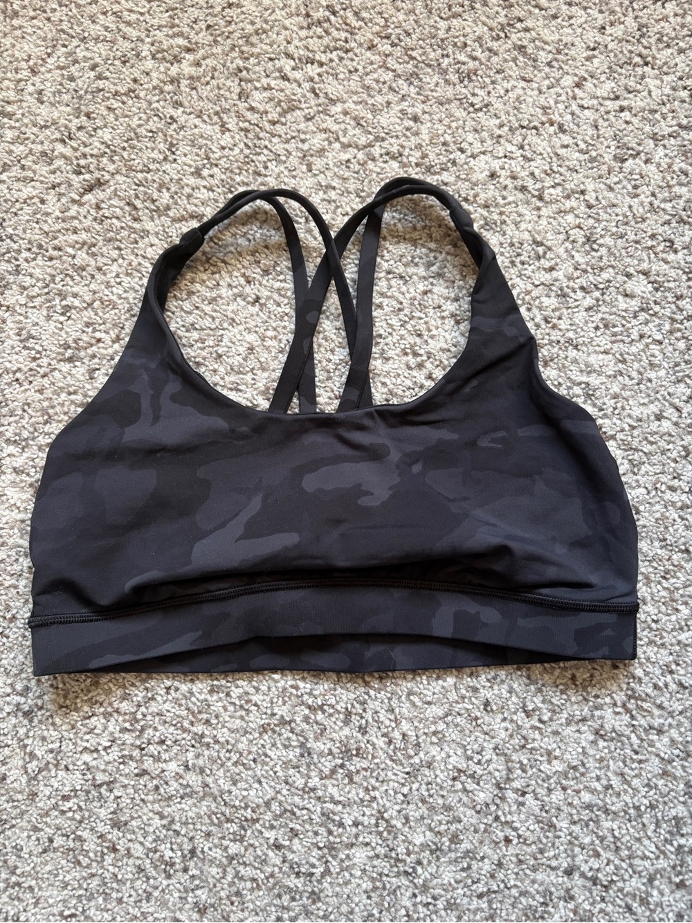 lululemon Black Camo Energy Bra